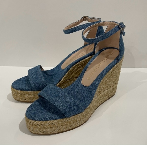 NWOT Stuart Weitzman Women's Nudist Curve Espadrille Wedges Size 9.5
Ankle strap - Picture 3 of 6